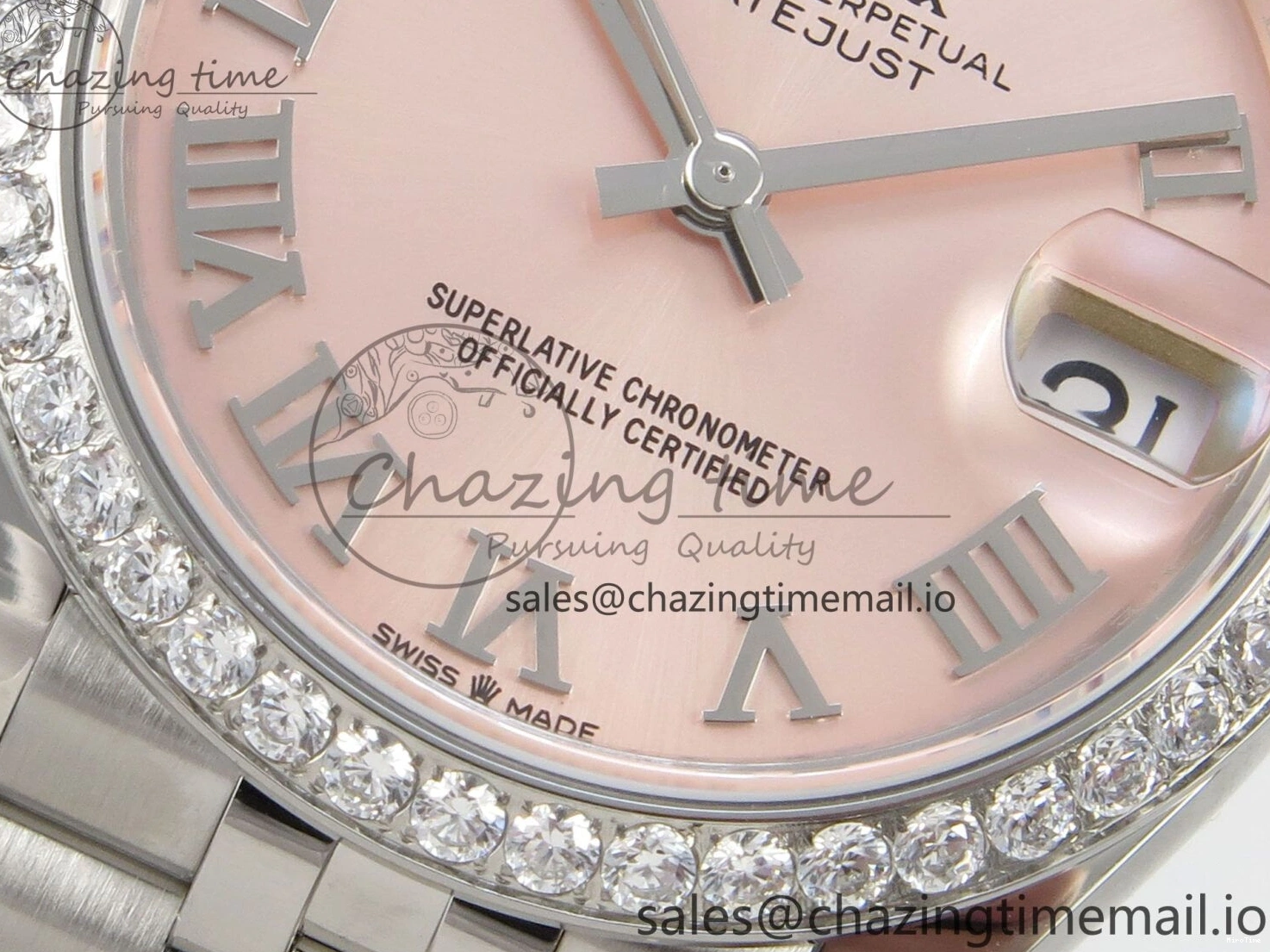 MiroTime 1226 DateJust 31 278274 THBF 1:1 Best Edition 904L Steel RG Roman Dial Diamonds Bezel on SS Jubilee Bracelet HZ Cal. Modern 37